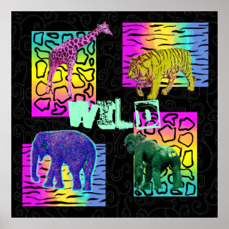 Wild Neon Animals ポスター