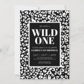 Wild Oneサファリ1歳の誕生日招待状 招待状 (正面)