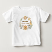 Wild One お誕生日おめでとう サファリベビー ベビーTシャツ (正面)