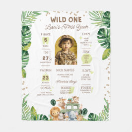 Wild One はじめての誕生日記念サイン  フリースブランケット