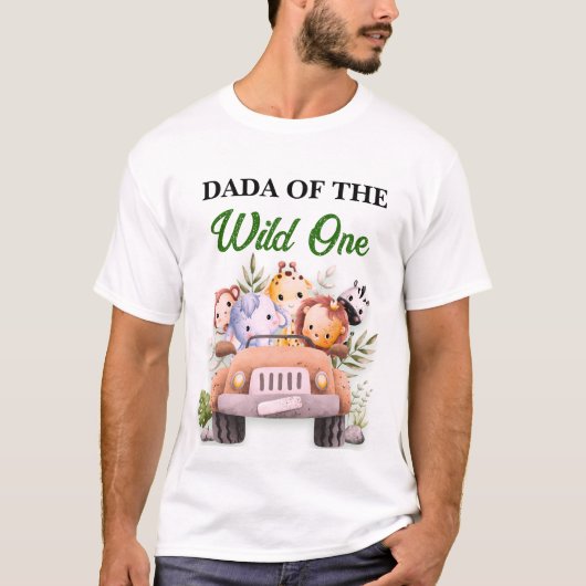 Wild One サファリ動物の誕生日 Tシャツ (正面)
