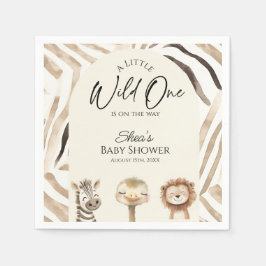 Wild One サファリ ベビーシャワー スタンダードカクテルナプキン