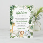 Wild One サファリ ベビーシャワー 招待状 (スタンド正面)