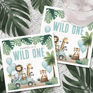 Wild One サファリ 1st バースデー スタンダードカクテルナプキン
