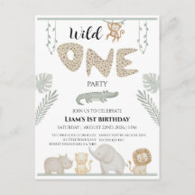 Wild One ジャングルサファリ動物1歳の誕生日