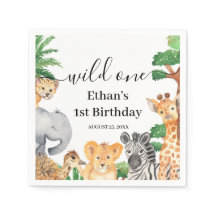 Wild One ジャングルサファリ動物 1歳の誕生日パーティー