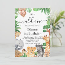 Wild One ジャングルサファリ動物 1歳 誕生日パーティー