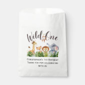 Wild One ジャングルサファリ動物 1歳 誕生日 フェイバーバッグ (正面)