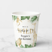 Wild One ジャングルサファリ1歳の誕生日パーティー 紙コップ (正面)