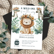 Wild One ジャングルサファリ ベビーシャワー ウォーターカラー ボホー
