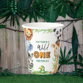 Wild One ジャングルサファリ 1歳の誕生日パーティー 紙コップ