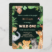 Wild One ジャングルボーイ 初めての誕生日 ローズゴールド箔押し