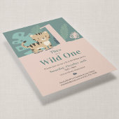 Wild One ソフトサファリトラジャングルファーストバースデー 招待状