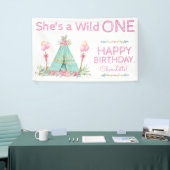 Wild One テント 1歳の誕生日 バナー 横断幕 (トレードショー)