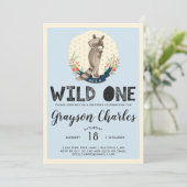 Wild One パーティー招待状｜小さなアライグマ 招待状 (スタンド正面)