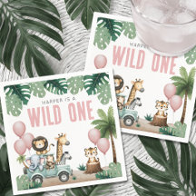 Wild One ピンクサファリ 1歳の誕生日