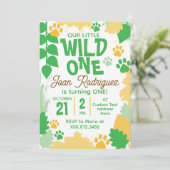 Wild One フォトサファリ 1歳の誕生日 招待状 (スタンド正面)