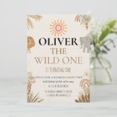 Wild One - ボヘミアンサファリ 初めての誕生日 招待状 (スタンド正面)