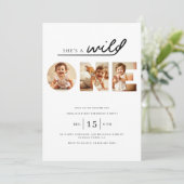 Wild ONE モダンフォト 1歳の誕生日 招待状 (スタンド正面)