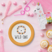 Wild one ライオン 1歳の誕生日 ペーパープレート (パーティー)