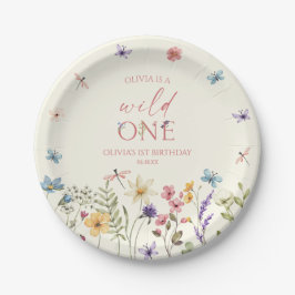Wild One ワイルドフラワー 野の花 1歳の誕生日パーティー ペーパープレート