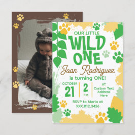Wild One 写真招待状 フラット Thank You カード