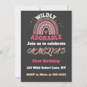 Wild One 1歳の誕生日招待状 招待状 (正面)