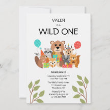 Wild One 1歳の誕生日招待状