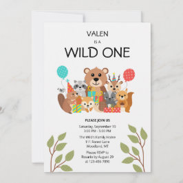 Wild One 1歳の誕生日招待状 招待状