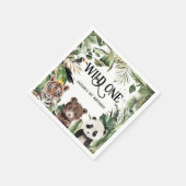 Wild One 1歳の誕生日 | 物の王様の王冠 スタンダードカクテルナプキン (角)