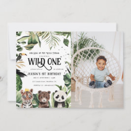Wild One 1歳の誕生日 | 物の王様クラウン 招待状