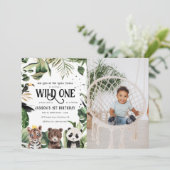 Wild One 1歳の誕生日 | 物の王様クラウン 招待状 (スタンド正面)