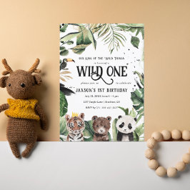 Wild One 1歳の誕生日 | 物の王様クラウン 招待状