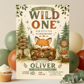 Wild One 1st Birthday | 森のキツネテーマ 招待状