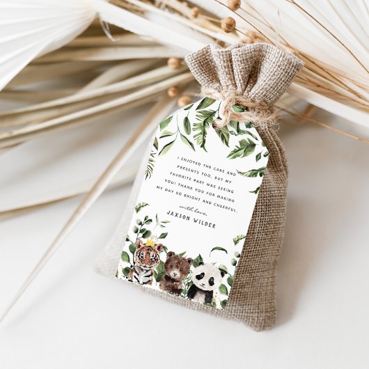 Wild One 1st Birthday Party Thank You ギフトタグ