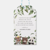 Wild One 1st Birthday Party Thank You ギフトタグ (正面)