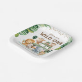 Wild One 1st Birthday Safari Animals ペーパープレート (傾斜あり)