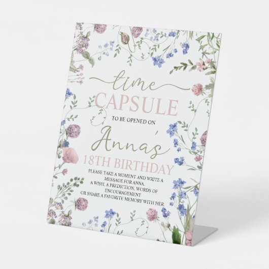 Wild One 1st Birthday Time Capsule Sign 台座サイン (正面)