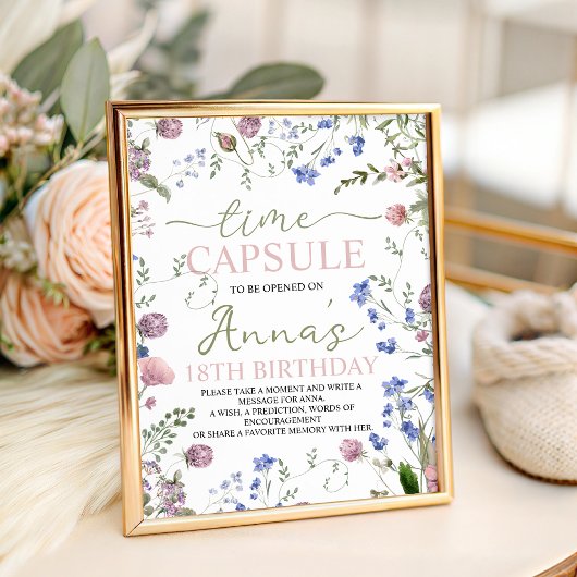 Wild One 1st Birthday Time Capsule Sign 台座サイン