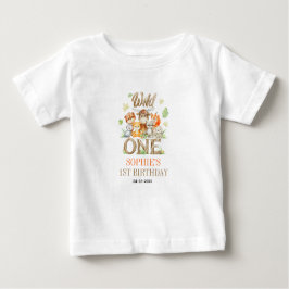 Wild One Animal 1st Birthday Party | Safari Jungle ベビーTシャツ