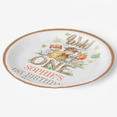 Wild One Animal 1st Birthday Party | Safari Jungle ペーパープレート (アングル)