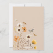 Wild One: Autumnal Fall Wildflower First Birthday 招待状 (裏面)