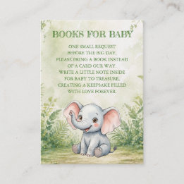 Wild One Baby Shower Books for Baby エンクロージャーカード
