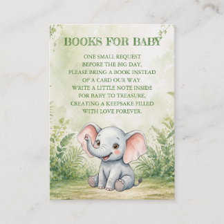 Wild One Baby Shower Books for Baby エンクロージャーカード