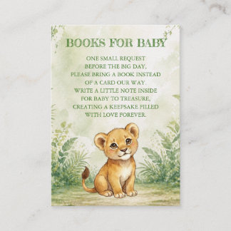 Wild One Baby Shower Books for Baby エンクロージャーカード