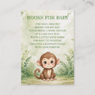 Wild One Baby Shower Books for Baby エンクロージャーカード