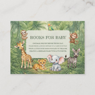 Wild One Baby Shower Books for Baby Enclosure Card エンクロージャーカード