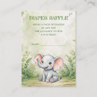 Wild One Baby Shower Diaper Raffle エンクロージャーカード