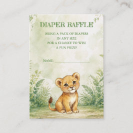 Wild One Baby Shower Diaper Raffle エンクロージャーカード