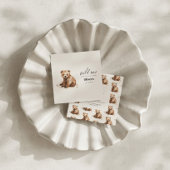 Wild One Bear Cub Baby Welcome 1st Birthday 招待状